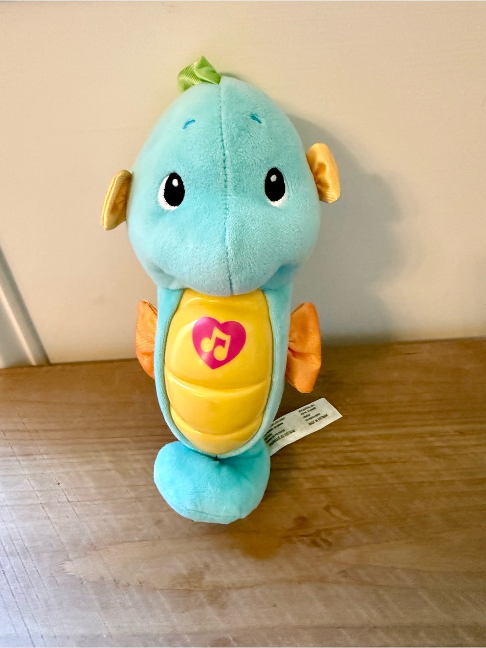 Fisher-Price Aqua & Yellow Musical Seahorse Plush